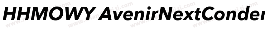 HHMOWY AvenirNextCondensed Bold粗体字体转换